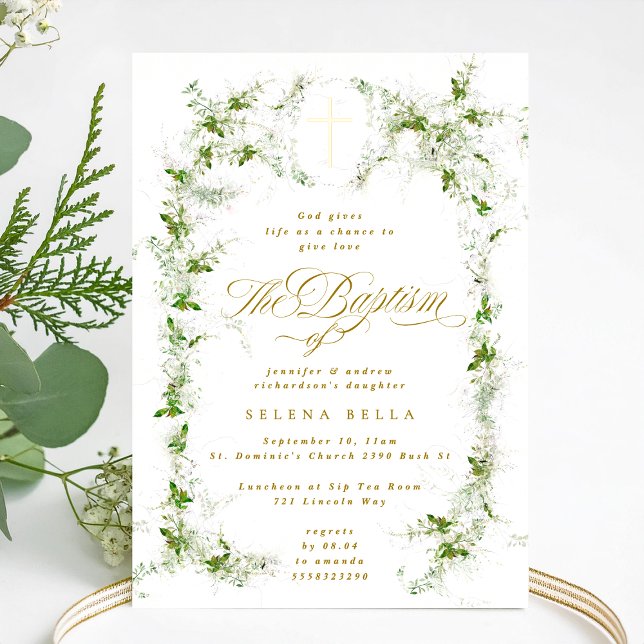 Invitación al Relieve metalizado Eucalyptus Frame  (Subido por el creador)