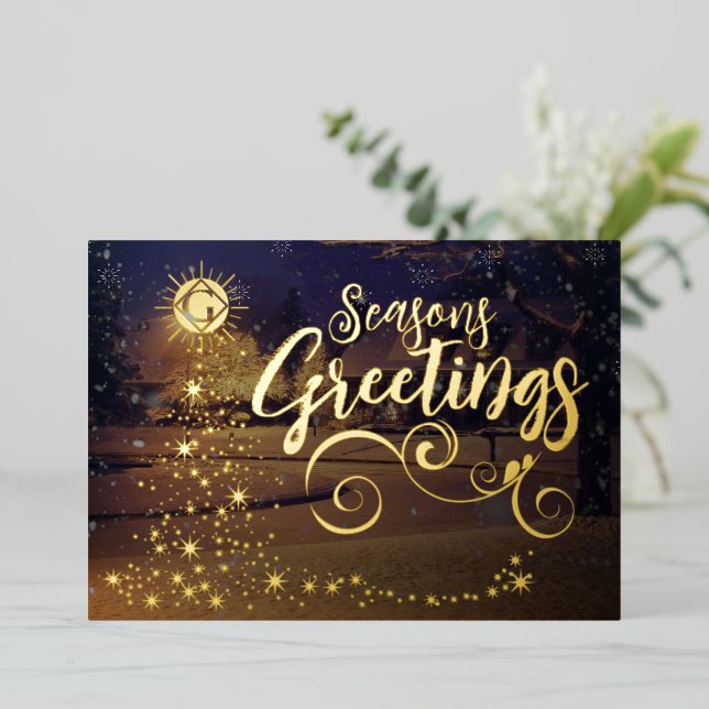 Invitación al Relieve metalizado fotográfico de va (Anverso de pie)