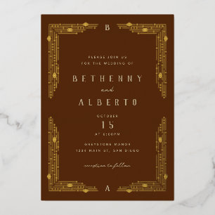 Invitación al Relieve metalizado fronterizo de Art