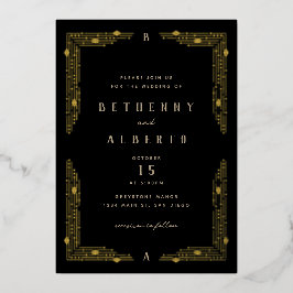 Invitación al Relieve metalizado fronterizo de Art