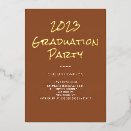 Invitación al Relieve metalizado Terracotta de la 