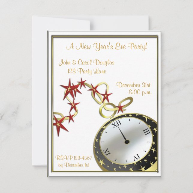 Invitación al Reloj de Nochevieja (Anverso)