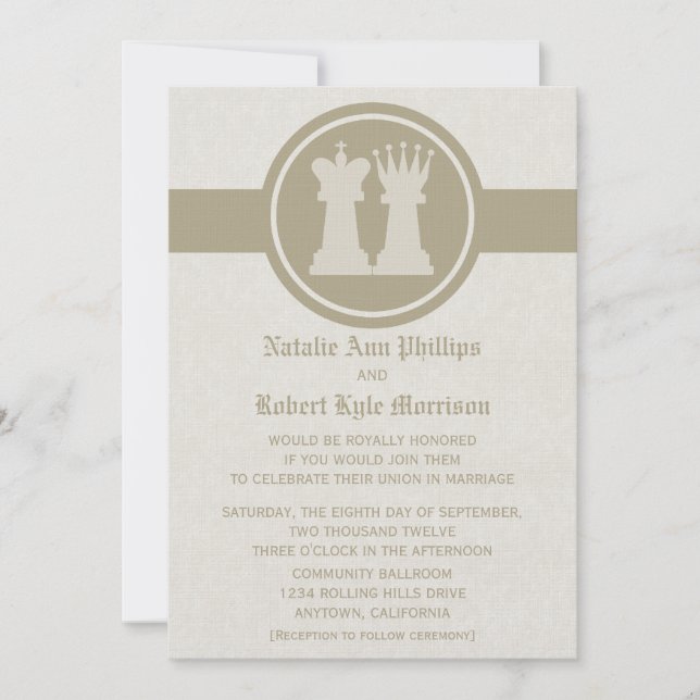 Invitación al Rey del ajedrez y a la boda de la re (Anverso)