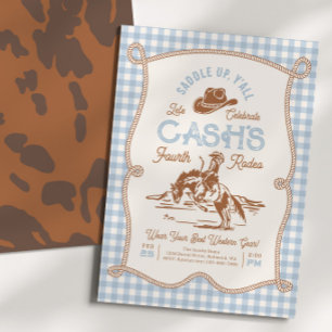 Invitación al Rodeo de Cuerda de Cuadros Azules