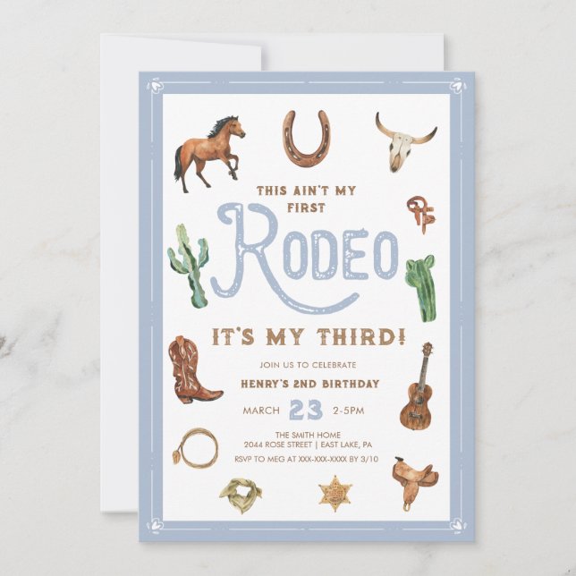Invitación al Rodeo de los Azules Occidentales por (Anverso)
