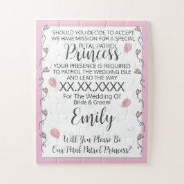 Invitación al rompecabezas de las chicas florales