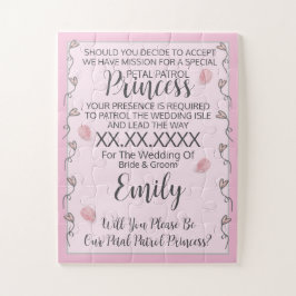 Invitación al rompecabezas de las chicas florales