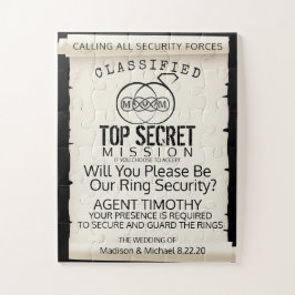 Invitación al rompecabezas del portador de anillo