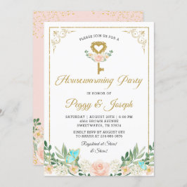 Invitación al Rosa de clave Purpurina de oro Jardí