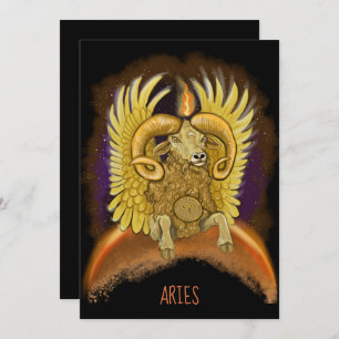 Invitación al Rótulo Aries Zodiac