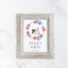 Invitación al Rótulo de tabla Baby Shower Stork Bl