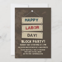 Invitación al Rótulo del Día del Trabajo