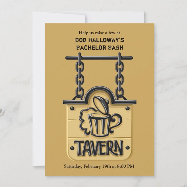 Invitación al Rótulo Tavern (Anverso)