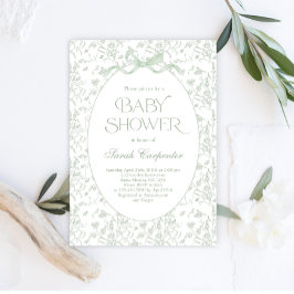 Invitación al sabio Baby Shower de Toile De Jouy B
