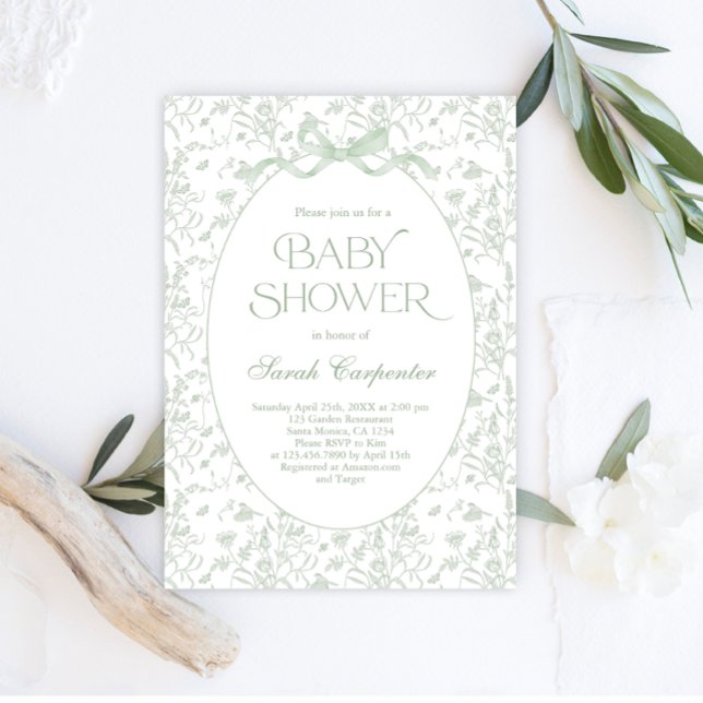 Invitación al sabio Baby Shower de Toile De Jouy B (Subido por el creador)