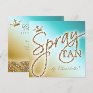 Invitación al salón de la corona de Spray Tan Gold