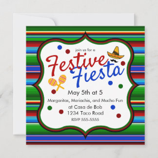 Invitación al sarampión verde rojo azul Cinco de M