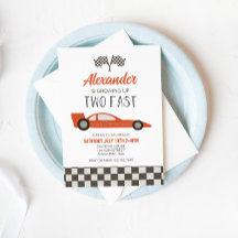 Invitación al segundo cumpleaños de Coche de Carre