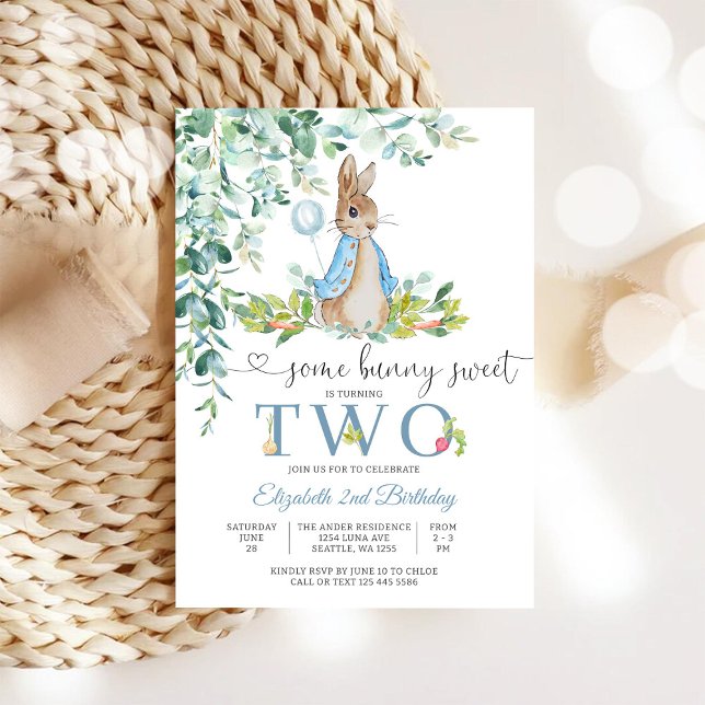 Invitación al segundo cumpleaños de Globo de Conej (Subido por el creador)