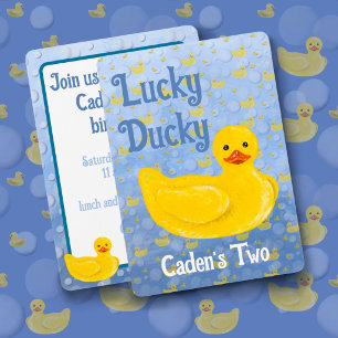 Invitación al Segundo Cumpleaños de Lucky Ducky