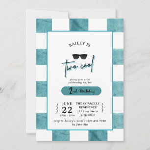 Invitación al segundo cumpleaños de Too Cool