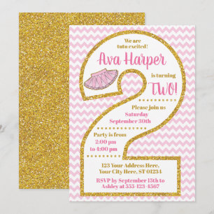 Invitación al segundo cumpleaños de Tutu   Balleri