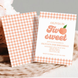 Invitación al segundo cumpleaños de Two Sweet Peac