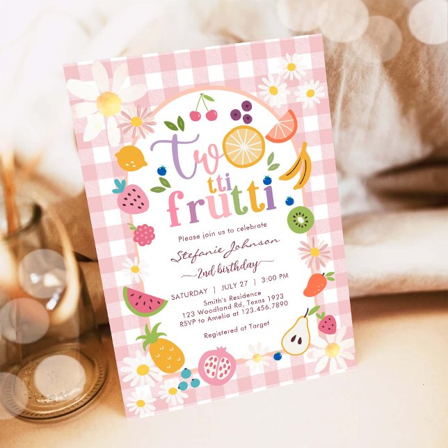 Invitación al segundo cumpleaños de Twotti Frutti (Subido por el creador)