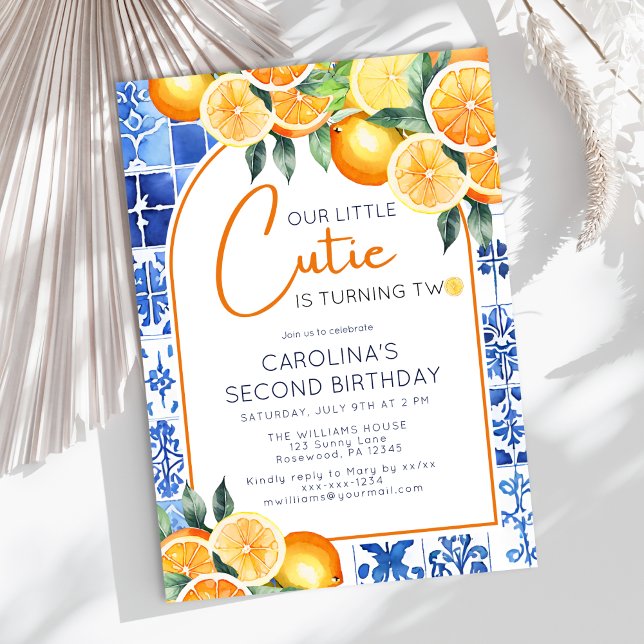 Invitación al segundo cumpleaños de verano (Subido por el creador)