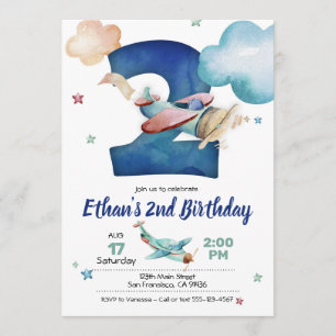 Invitación al segundo cumpleaños del avión - Tema