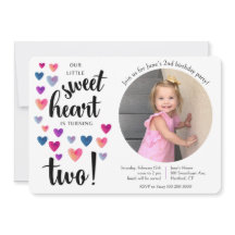 Invitación al segundo cumpleaños del pequeño amor