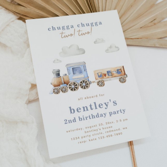 Invitación al segundo cumpleaños del tren | Digita (Subido por el creador)