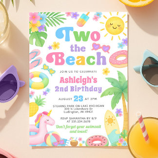 Invitación al segundo cumpleaños del verano - Dos 