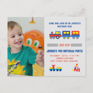 Invitación al segundo cumpleaños del viaje en tren