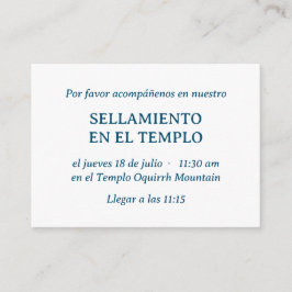 Invitación al sellado del templo Minimalista españ