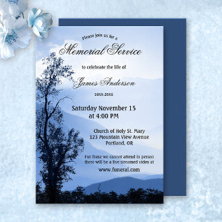Invitación al servicio conmemorativo de los funera