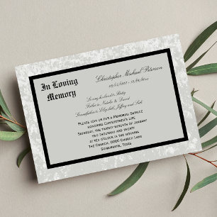 Invitación al servicio conmemorativo — Diseño clás