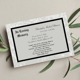 Invitación al servicio conmemorativo — Diseño clás