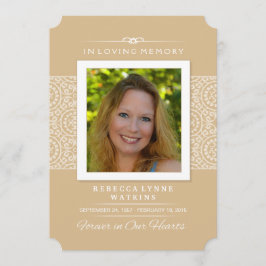 Invitación al servicio conmemorativo - Elegante or