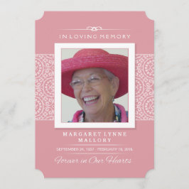 Invitación al servicio conmemorativo - Elegante ro