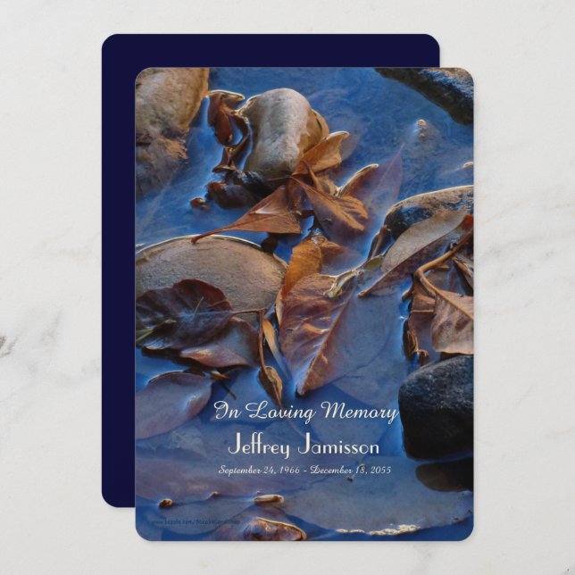 Invitación al servicio conmemorativo, hojas en el  (Anverso / Reverso)