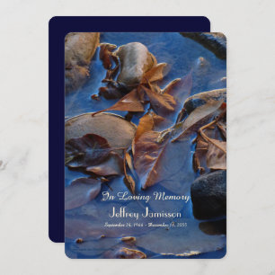 Invitación al servicio conmemorativo, hojas en el 