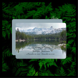 Invitación al servicio conmemorativo, montañas y l