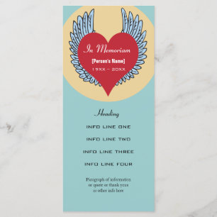 Invitación al servicio conmemorativo o tarjeta de