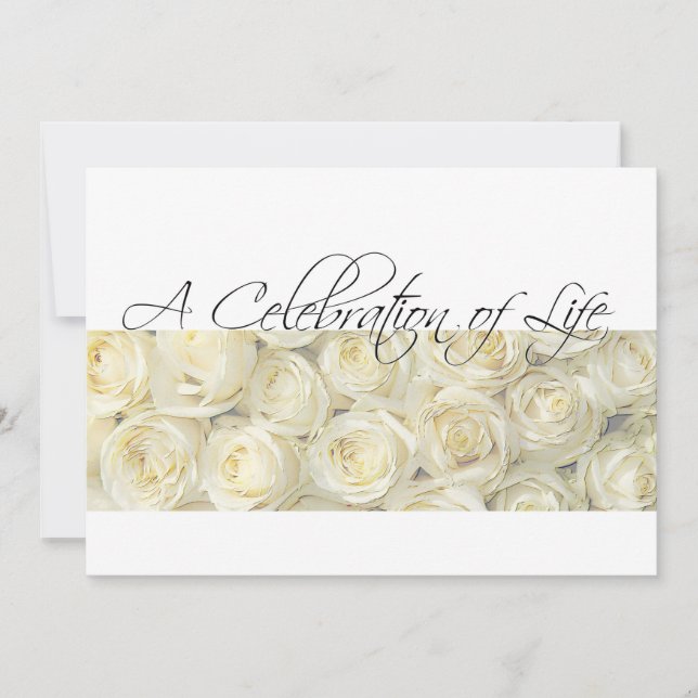 Invitación al servicio de conmemoración de la vida (Anverso)