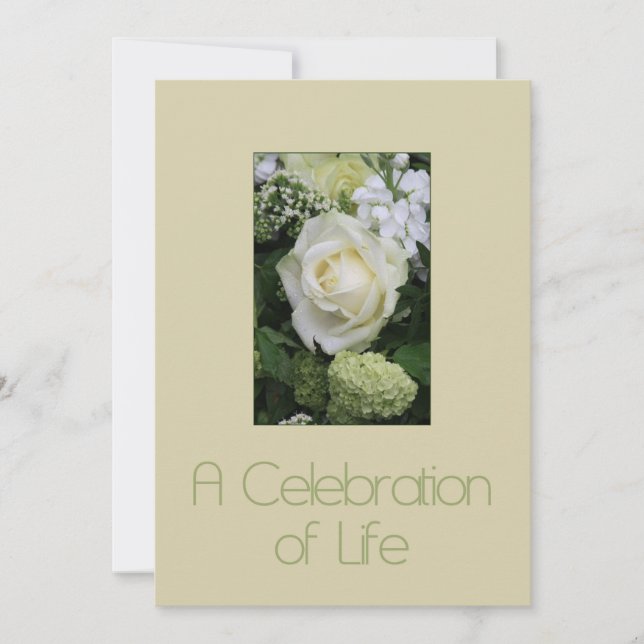 Invitación al servicio de conmemoración de la vida (Anverso)