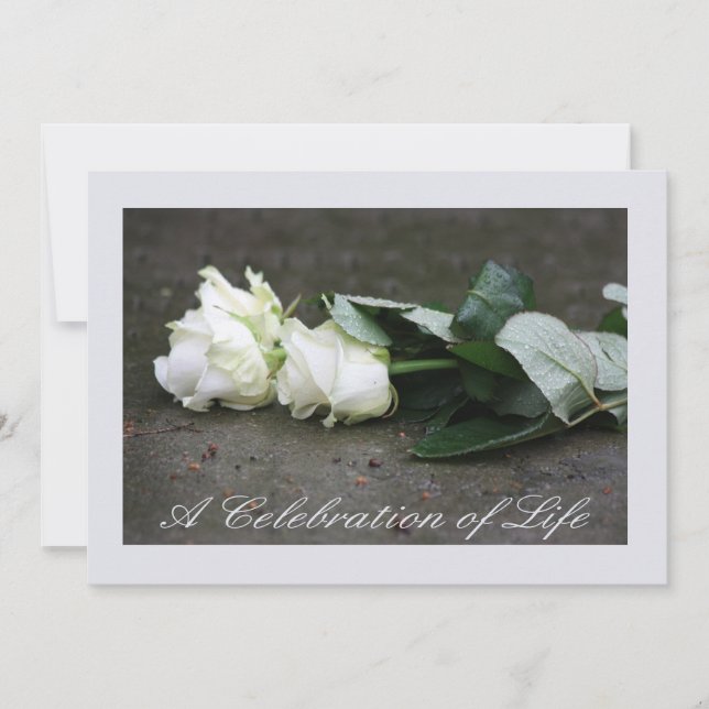 Invitación al servicio de conmemoración de la vida (Anverso)