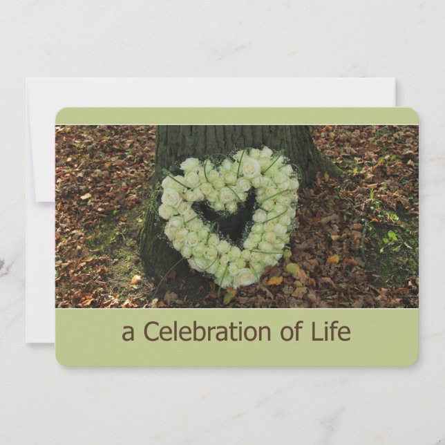 Invitación al servicio de conmemoración de la vida (Anverso)