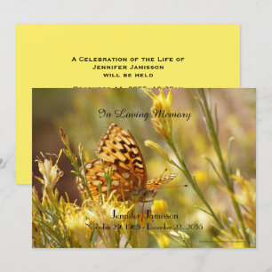 Invitación al Servicio Funerario, Mariposa Amarill