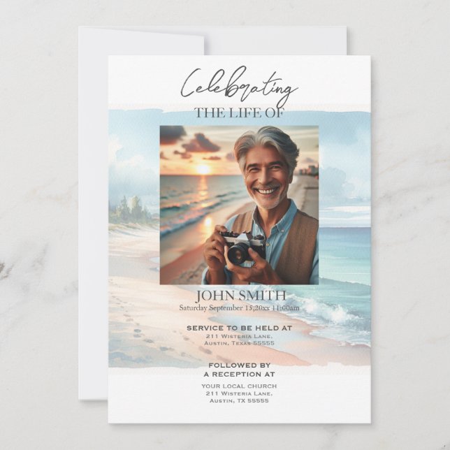 Invitación al Servicio Funerario Memorial de la Pl (Anverso)